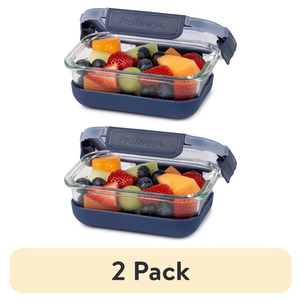 Food Storage Glass - Lot de 2 récipients de conservation