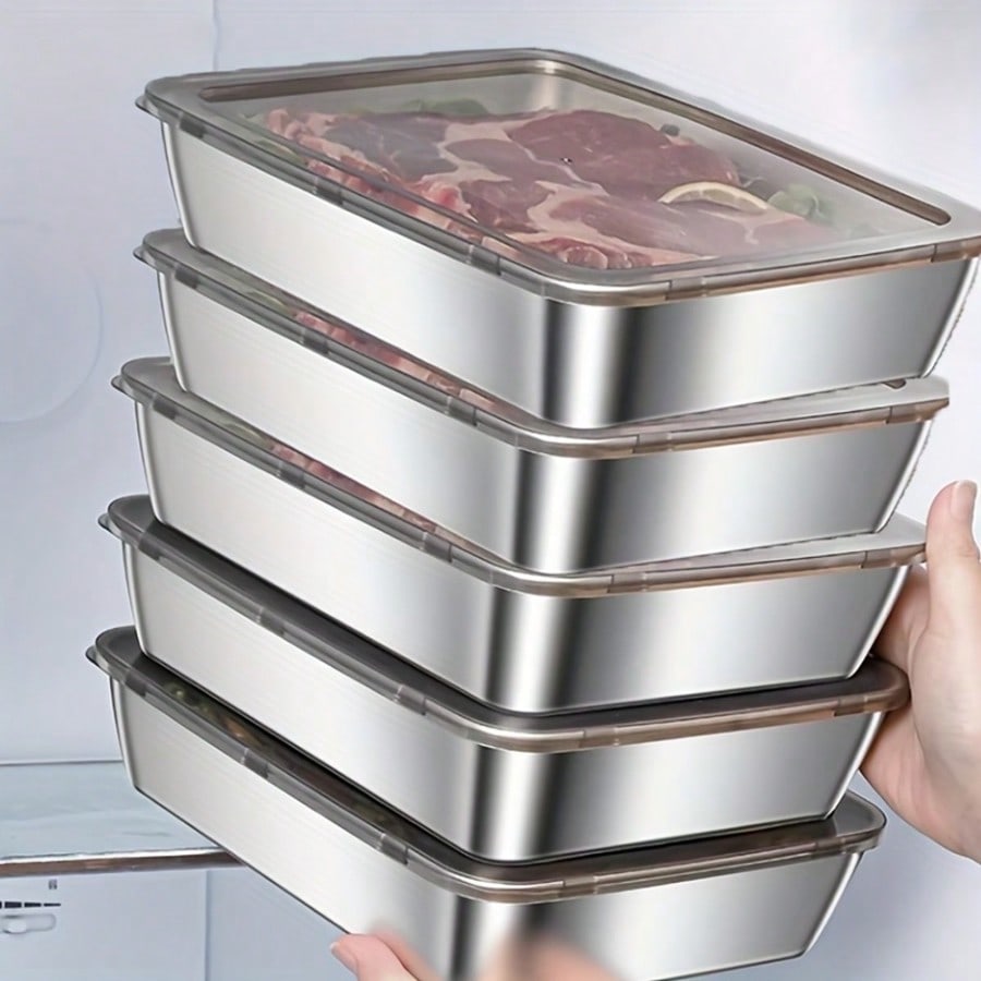 Xl Food Storage Containers With Lids - Ensemble de 5 récipients de conservation