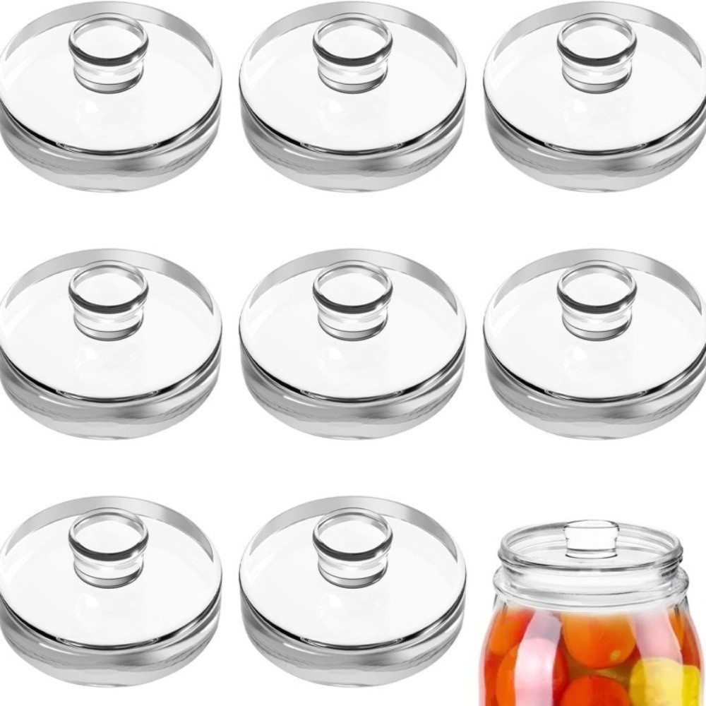 Mason Jar Wide Mouth - Poids en verre fermentés transparents pour