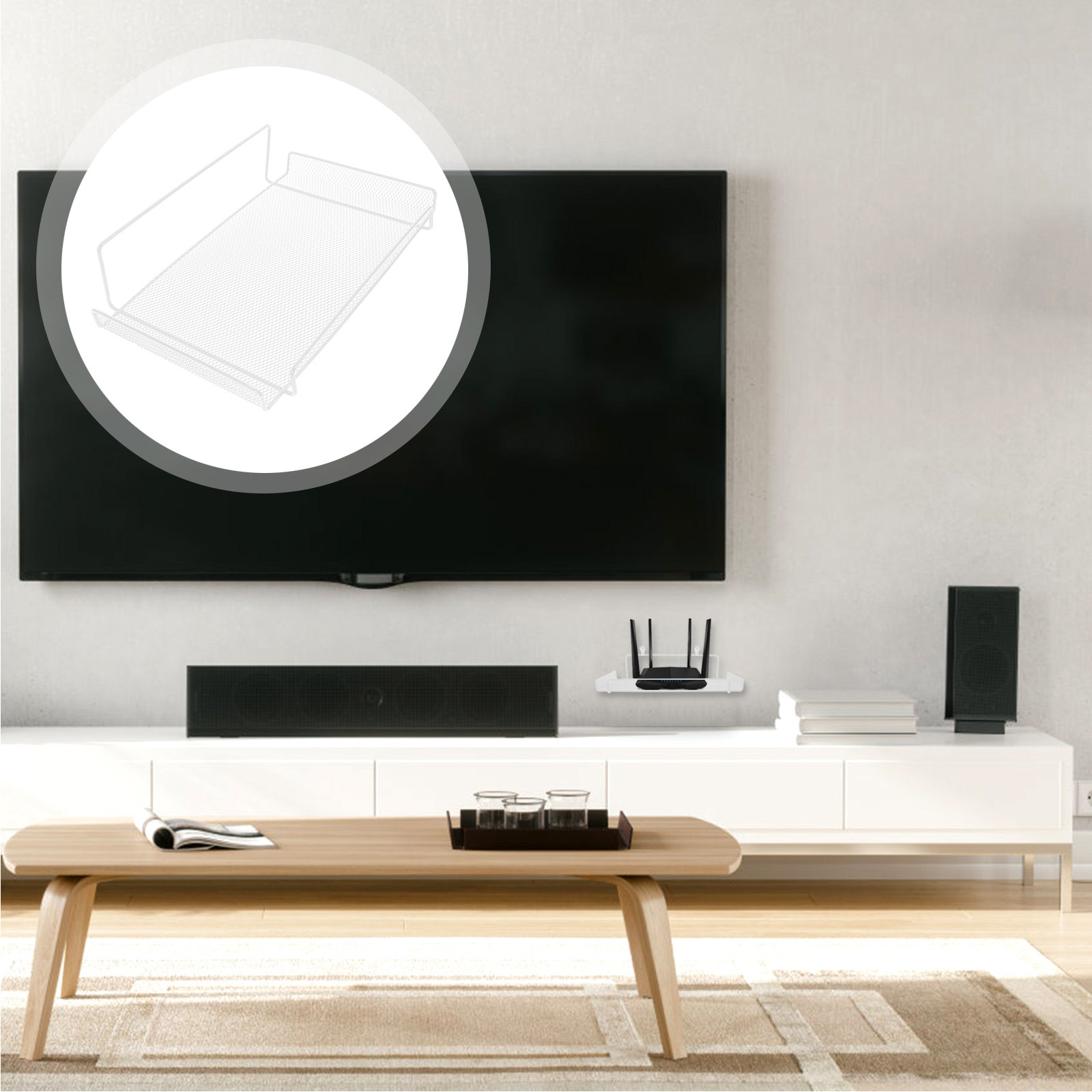 Food Storage Boxes - Support mural en fer pour routeur,