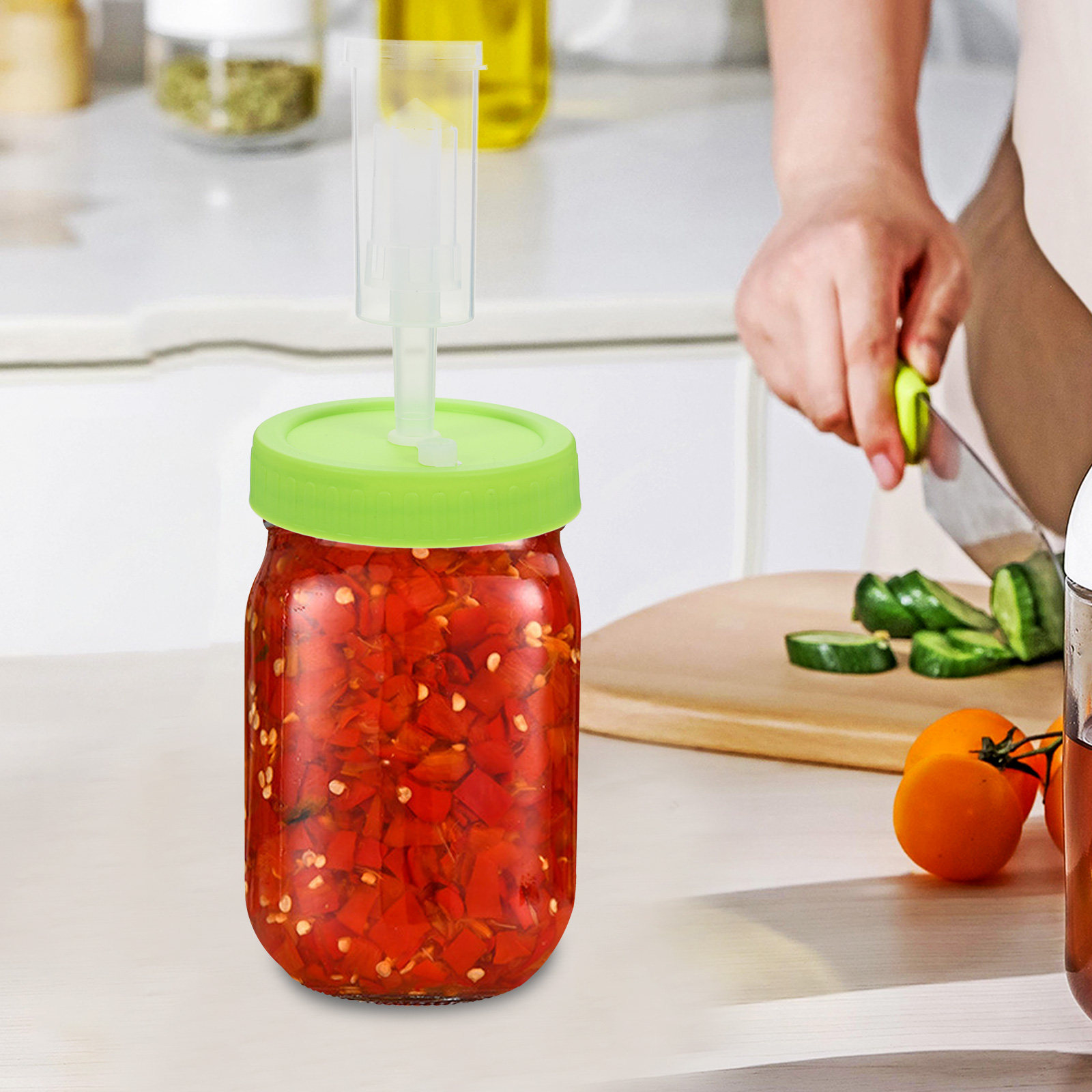 Mason Jar Wide Mouth - Couvercle de remplacement pour bocal Mason