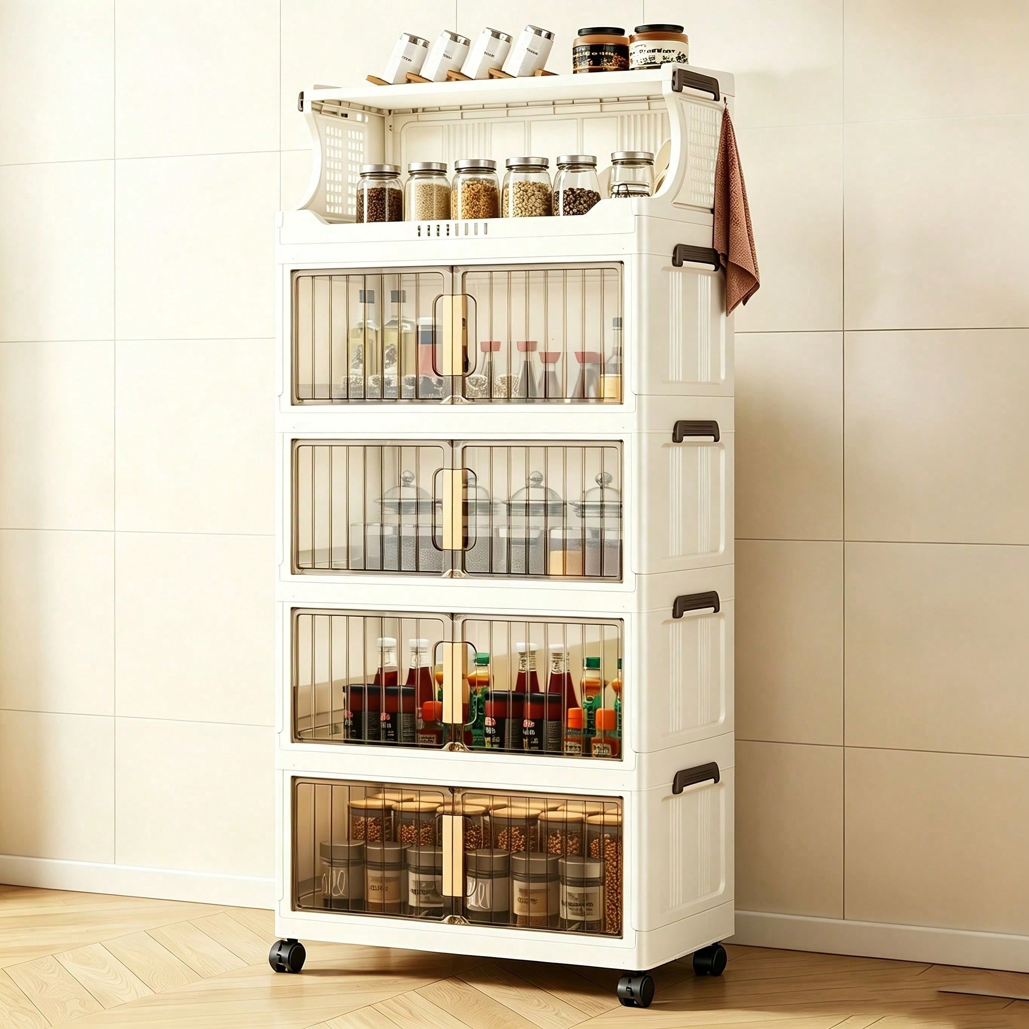 Bac de rangement pliable de 20 - Stackable Pantry Bin avis et prix