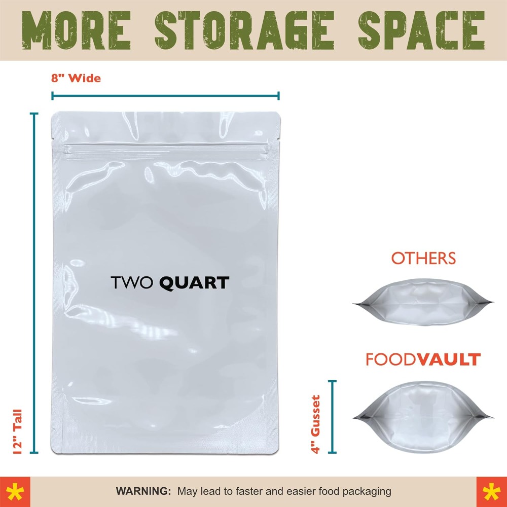 Sacs en Mylar de 2 quarts, épa - Food Storage 4 Quart avis et prix