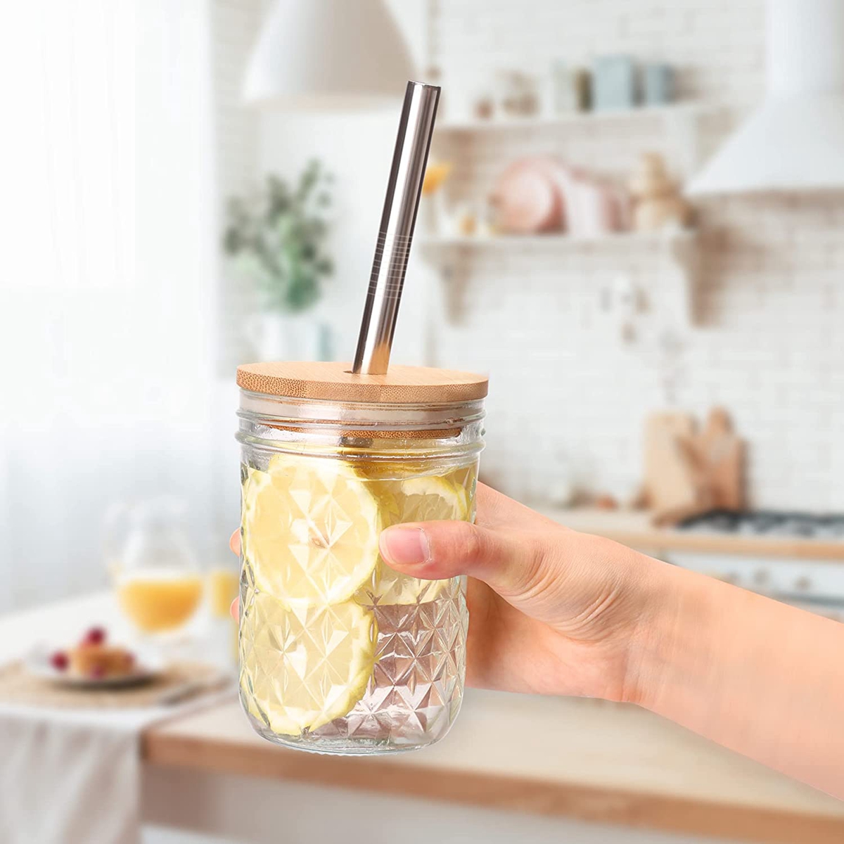 Couvercles en bois de bambou r - Mason Jar Wide Mouth avis et prix