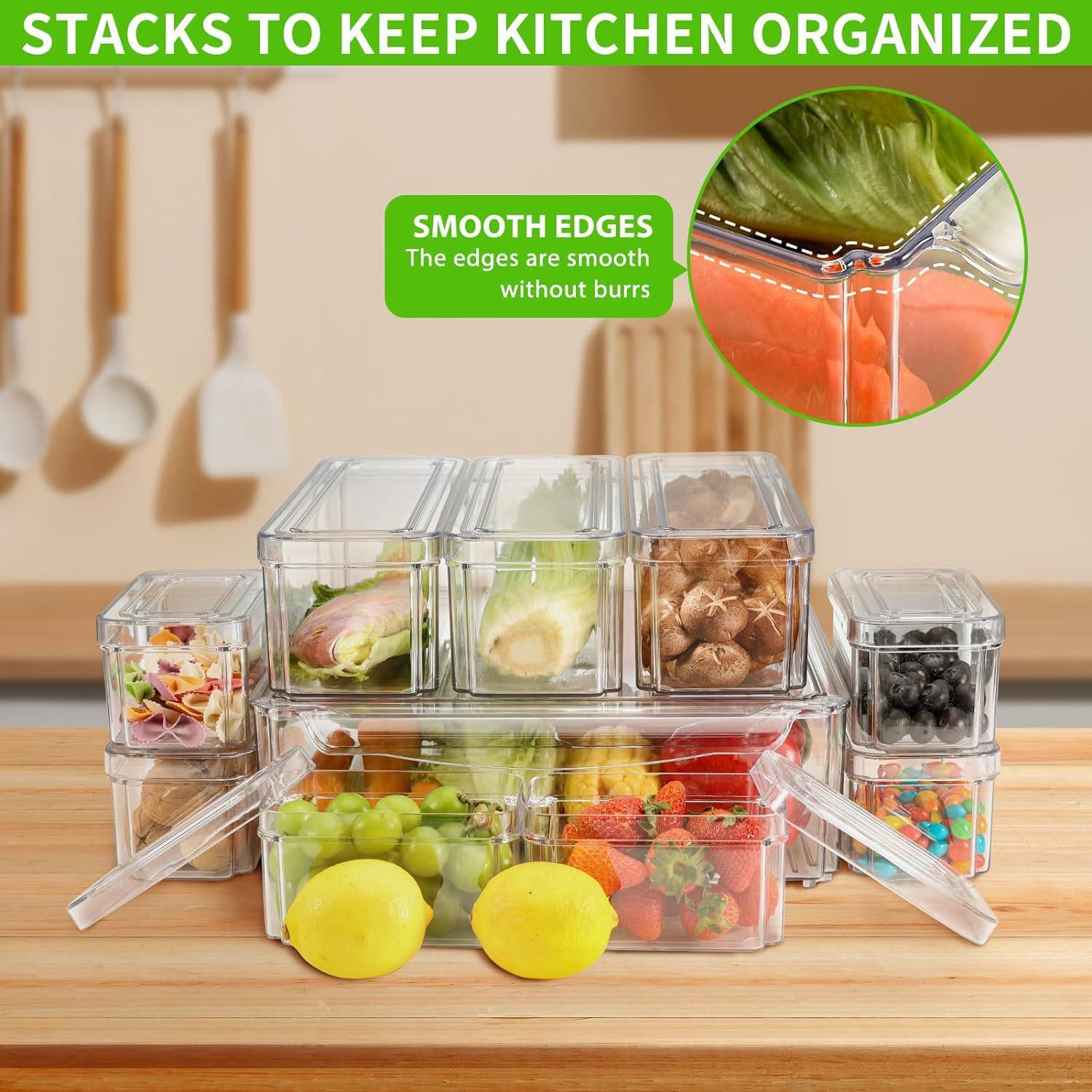 10/14 pièces de bacs de rangem - Stackable Pantry Bin avis et prix