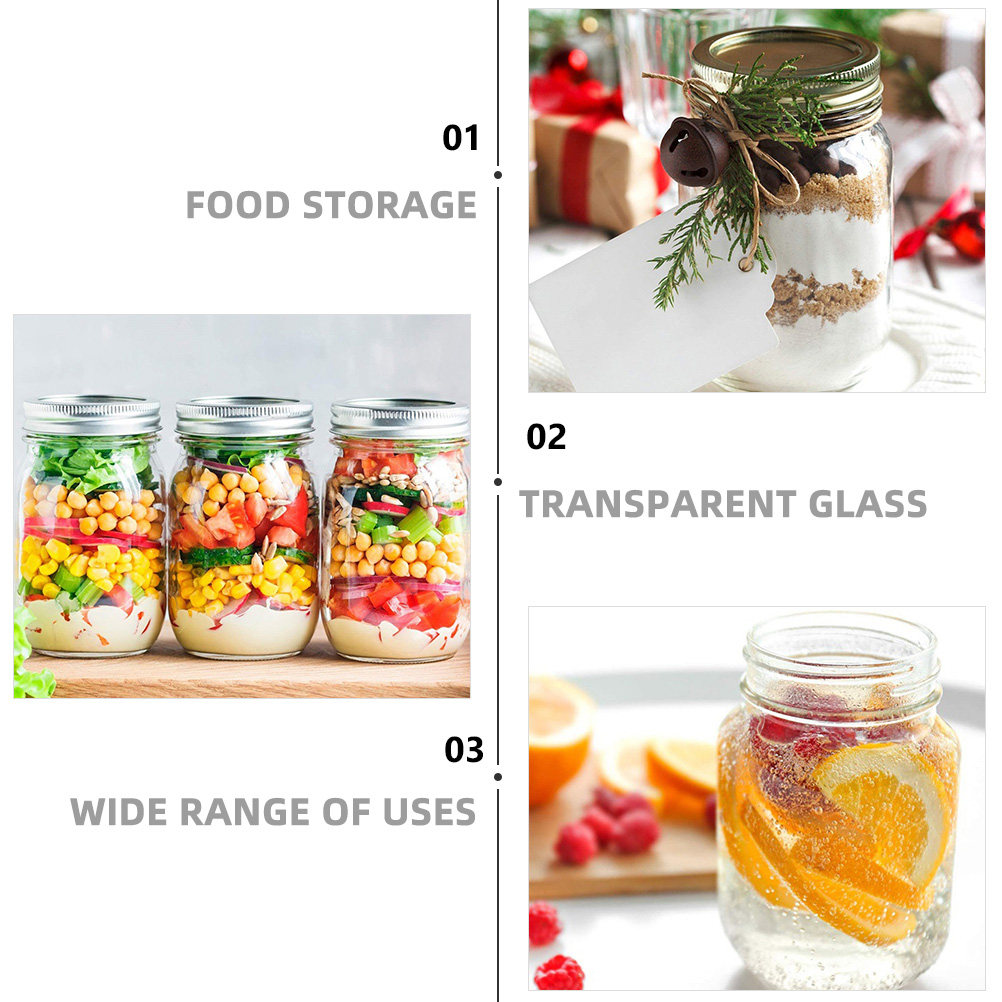 6 pots en verre ronds transpar - Food Storage Glass avis et prix
