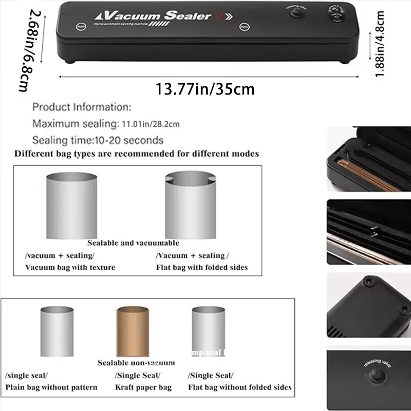 Machine de mise sous vide haut - Food Storage Vacuum Sealer Machine avis et prix