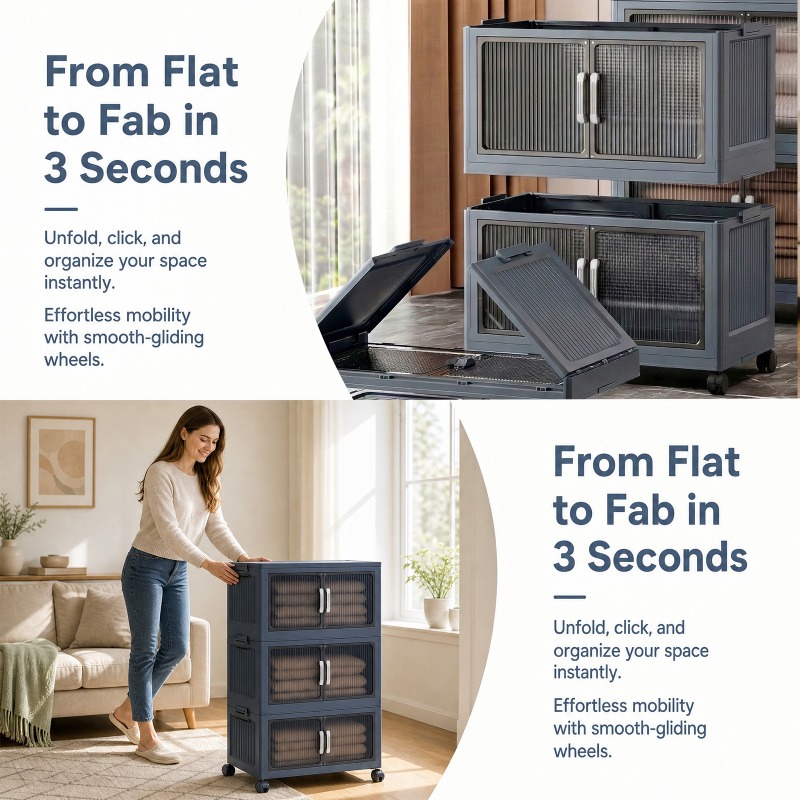 Armoire de rangement pliable à - Stackable Pantry Bin avis et prix
