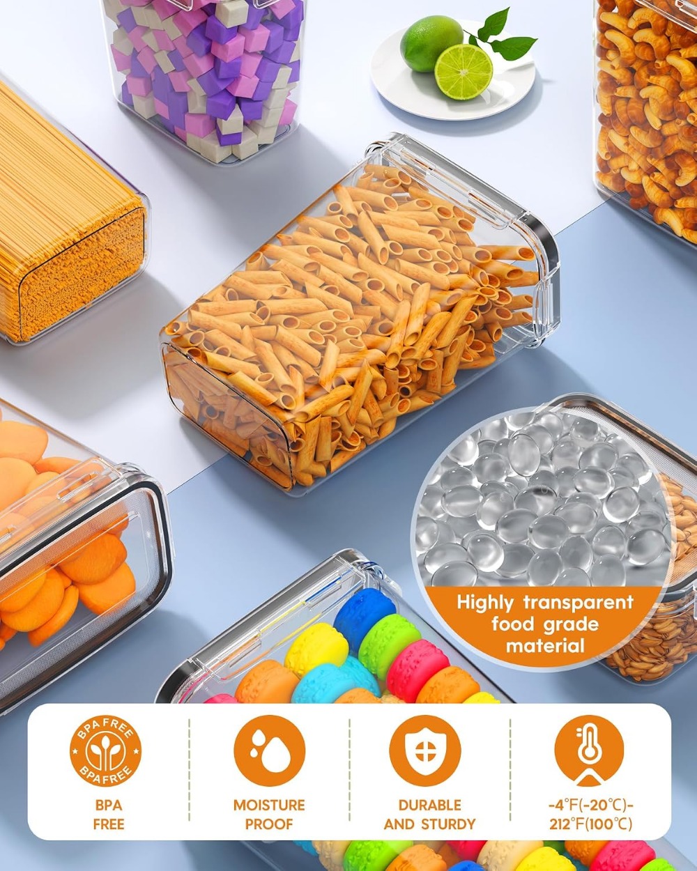 24 contenants hermétiques pour - Food Storage Lid avis et prix